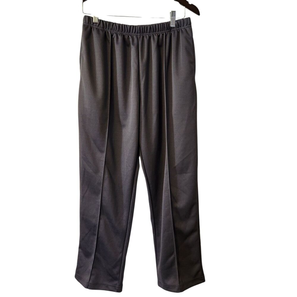 Sara Morgan Womens Gray Elastic High Waist Pull on Pants 16P Pockets Front Pleat